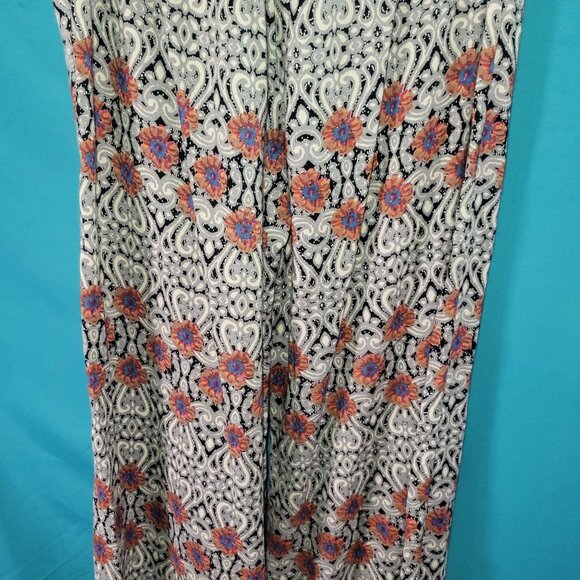 Angie Womens Boho Print Wide Leg Pants Size S Rayon - Picture 9 of 10